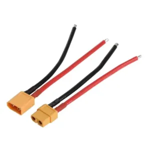 Conector XT60 macho/hembra con cable de silicona 12AWG de 10 cm