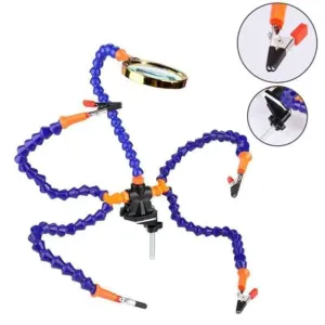 Five Arm Soldering Station with loupe